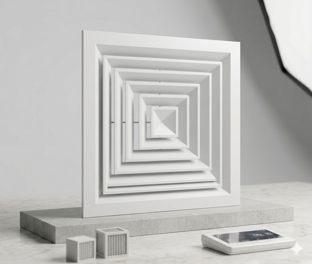 دریچه سقفی چهار طرفه ابعاد 20*20